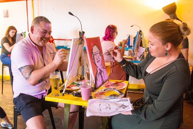 Drink & Draw: Paint A Masterpiece - The painting session, with room for your own ideas