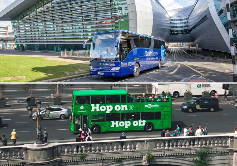 Dublin: Airport Transfer and Hop-On Hop-Off Bus Ticket - The green bus tour and its live commentary