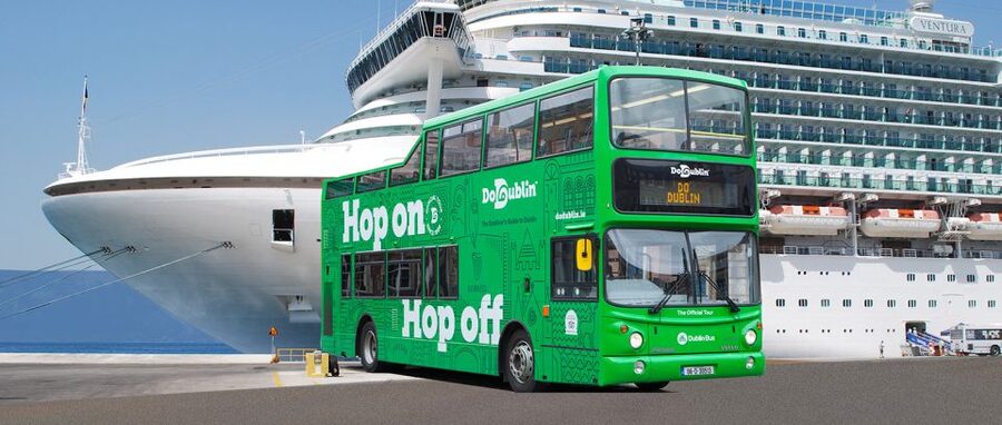 Dublin: Cruise Excursion Hop-On Hop-Off Tour & Rail Ticket - From Dun Laoghaire harbor to central Dublin