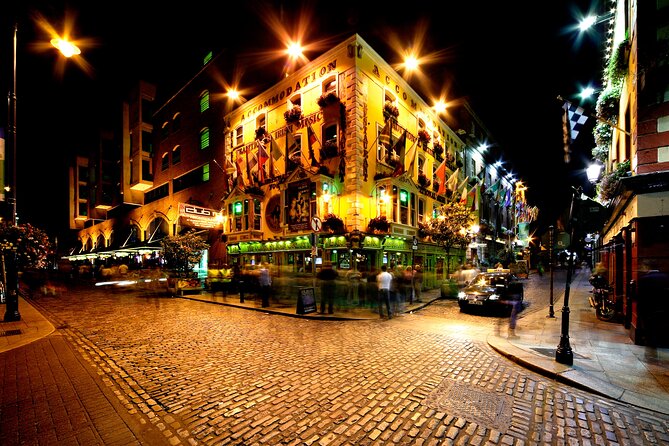 Dublin Live Guided Panoramic Open-Top Night Bus Tour - Molly Malone, Temple Bar, and Dublin after dark