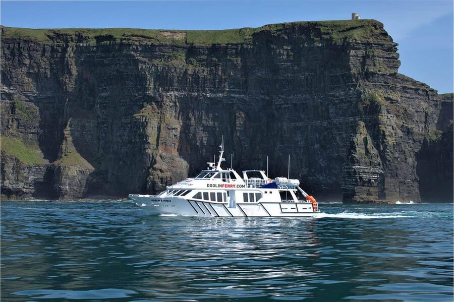 From Doolin: Cliffs of Moher Boat Tour - O’Brien’s Tower from sea level